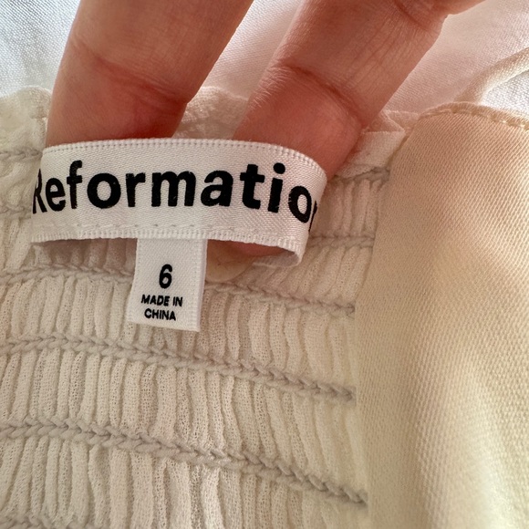 Reformation Juliette NEW Ivory Sweetheart Sleeveless Slit Midi Dress Size 6 - Picture 6 of 13